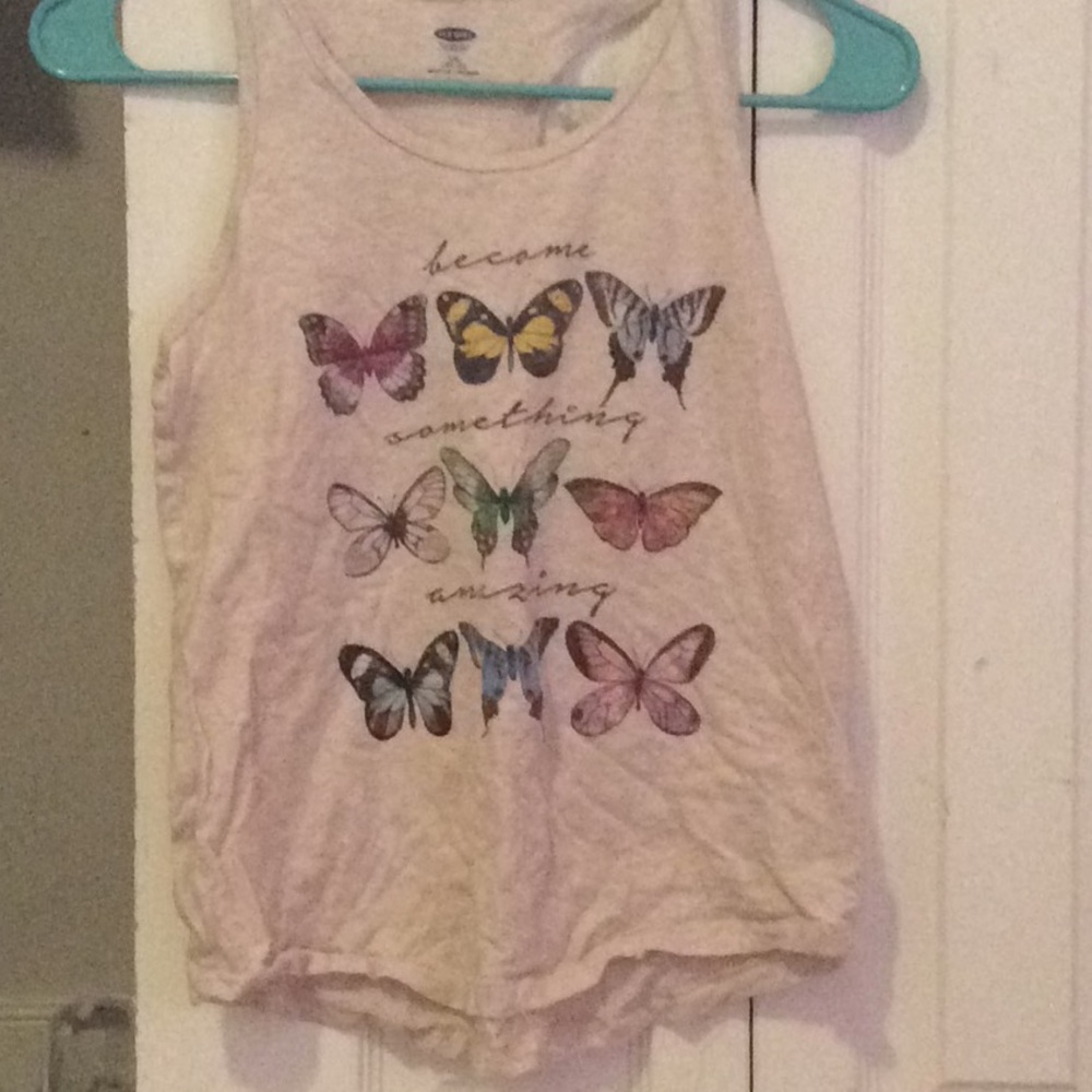 Girls butterfly tank top